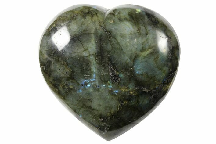 Flashy Polished Labradorite Heart - Madagascar #126678
